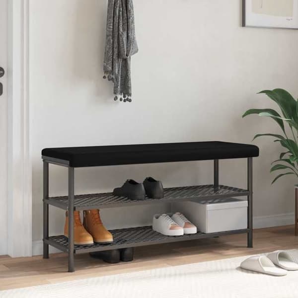 Maison Exclusive - Bænkpude i Sort Velour, Dybde 35 cm