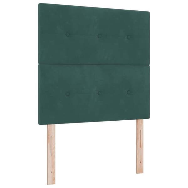 Maison Exclusive - Boxspring-sänky tummanvihreällä patjalla 100 x 200 cm Sametti