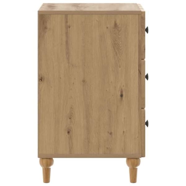 Maison Exclusive - Natbord i håndlavet egetræ 43 x 41 x 66,5 cm