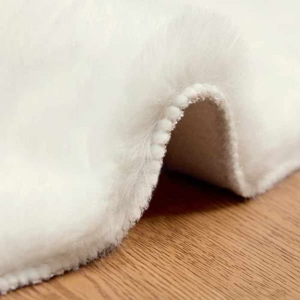 Tæppe - MAISON EXCLUSIVE - OLITE - Rund Ø 200 cm - Creme - Skridsikker Grädde