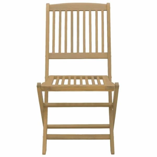 Maison Exclusive - Fällbara stolar set om 8 48,5x57x90 cm i massiv akaciaträ