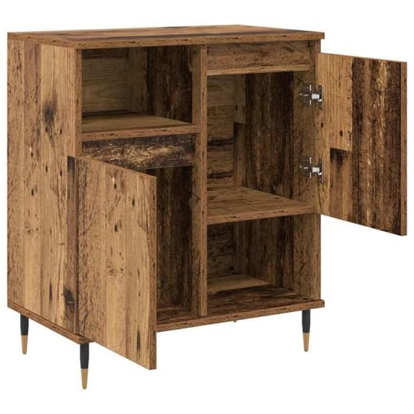 Buffébas - EXKLUSIVT HUS - 60 x 35 x 70 cm - Träpaneler - Brun - Nutida