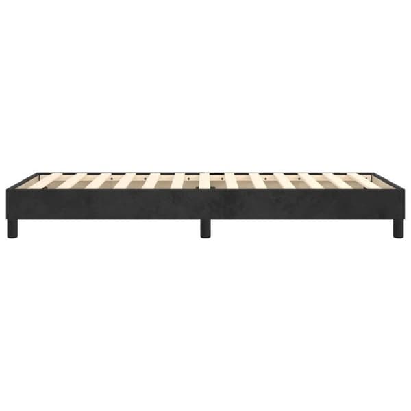 Maison Exclusive - Musta lattiapuu sänky 90x200 cm sametti svart