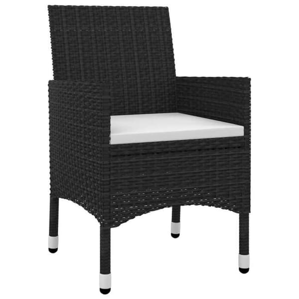 Maison Exclusive - Trädgårds matsalsset med kuddar 7 delar Flätad resin Glas