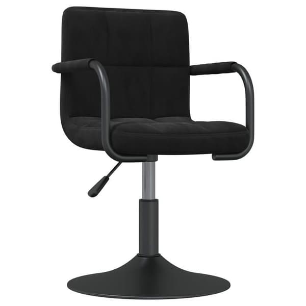 Maison Exclusive - Snurrbara matstolar set om 6 svart sammet