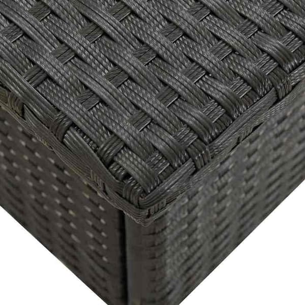 Maison Exclusive - Sort tebord 50x50x47 cm Vævet harpik