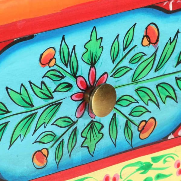 Maison Exclusive - Håndmalet konsolbord 80x35x75 cm Mango træ Gul
