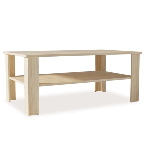 Sofabord i konstrueret træ - Eg - 100x59x42 cm - Moderne - Design Brun