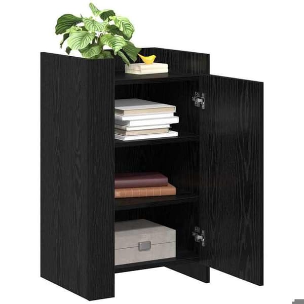 Maison Exclusive - Buffet Sort egetræ 45 x 35 x 75 cm