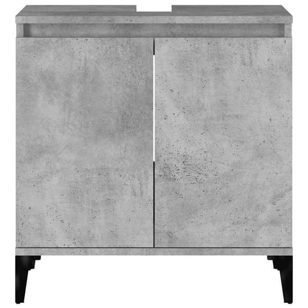 Maison Exclusive - Vaskeskab grå beton 58x33x60 cm ingeniørtræ
