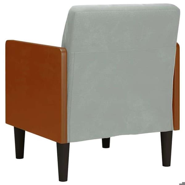 Maison Exclusive - Sofa stol med armlæn grå lys 55 cm velour
