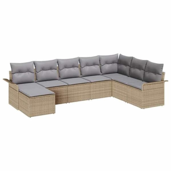 Havemøbler - EKSKLUSIVT HUS - Modulerbart - Beige - 8 dele - Vejrbestandig beige