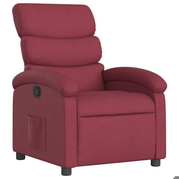 Maison Exclusive - Recliner Röd vinröd Tyg
