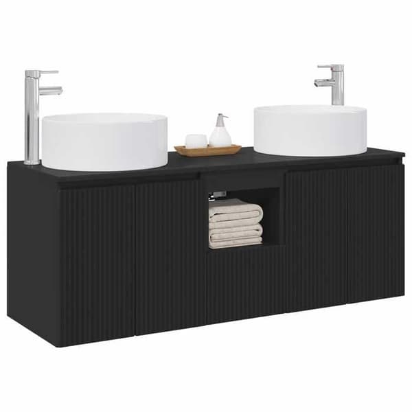 Maison Exclusive - 3 osan musta kylpyhuonekaappisetti
