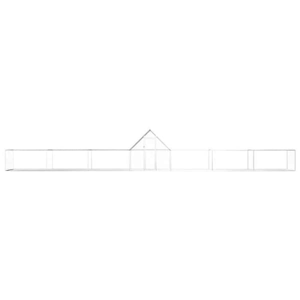 Maison Exclusive - Kanala 14 x 2 x 2 m Galvanoitu teräs silver-