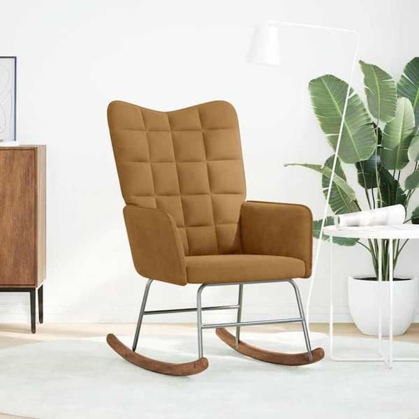 Maison Exclusive - Ruskea Samettinen Keinutuoli
