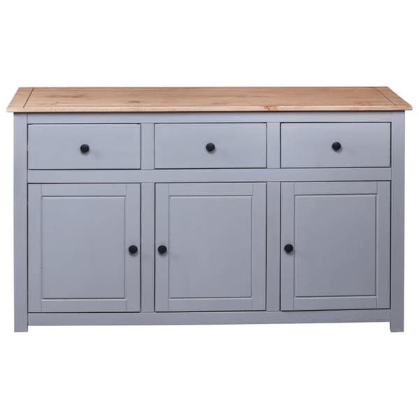 Buffet - Panama - Harmaa - Massiivipuu - 135 x 40 x 80 cm Grå