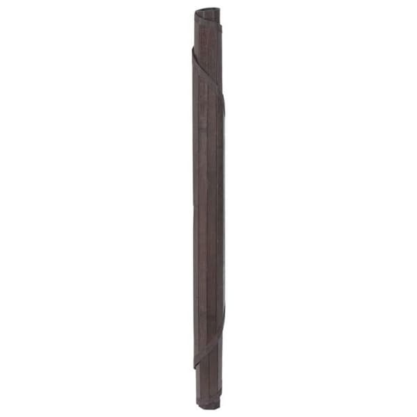 Maison Exclusive - Mörkbrun rund matta 100 cm bambu