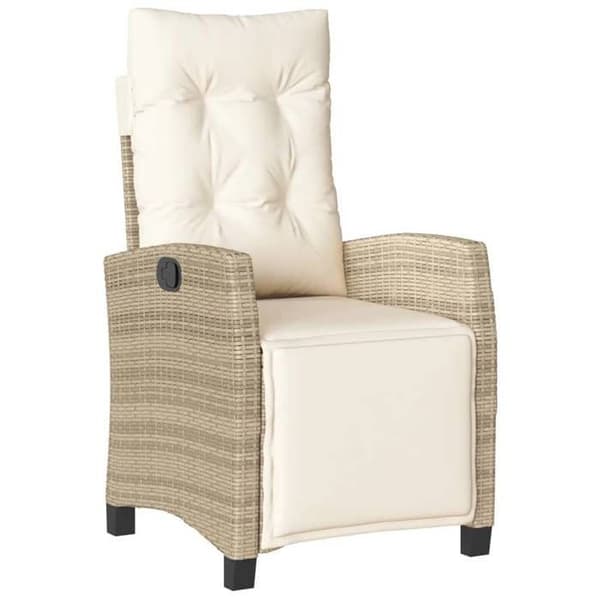 Maison Exclusive - Puutarhakalusteryhmä tyynyillä 5 kpl Beige polyrottinki