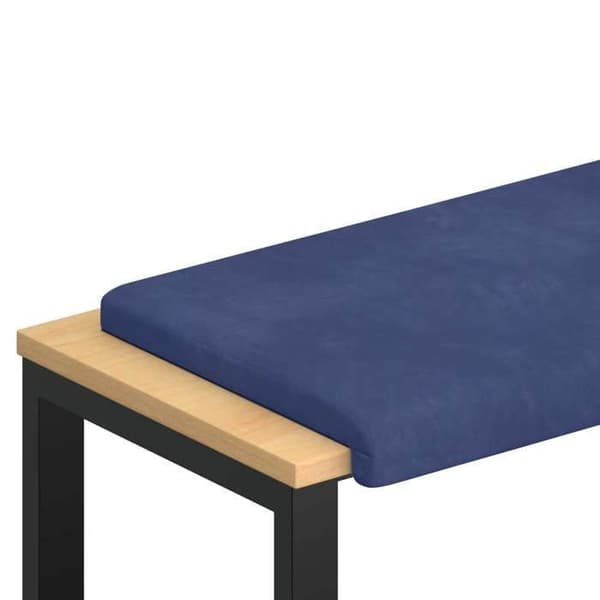 Maison Exclusive - Bänk Kudde Sammet Blå djup 35 cm Blå