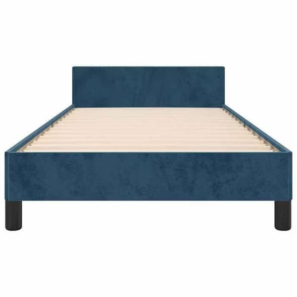 Maison Exclusive - Sängram utan madrass mörkblå 80x200 cm sammet