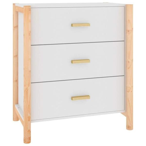 Maison Exclusive - Buffé Vit 62x38x70 cm Ingenjörsträ