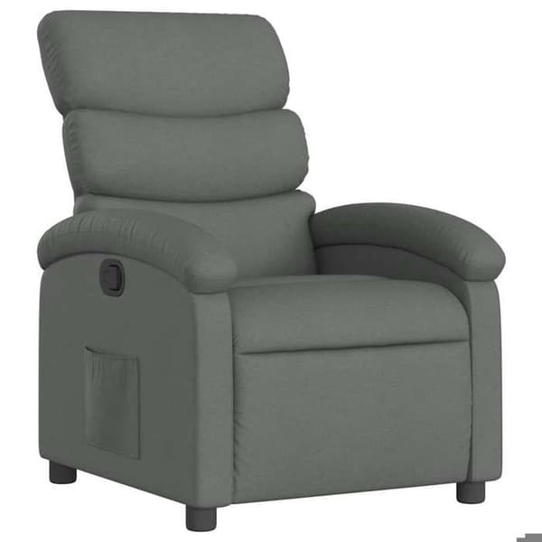 Maison Exclusive - Grått tyg reclinerfåtölj Mörkgrå