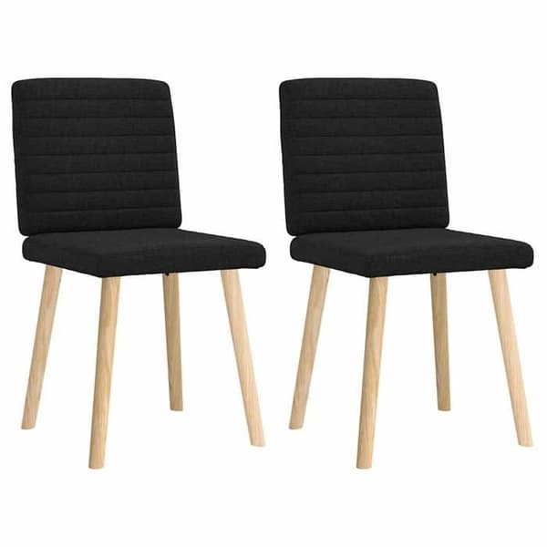 Maison Exclusive - Matstolar set om 2 svart tyg