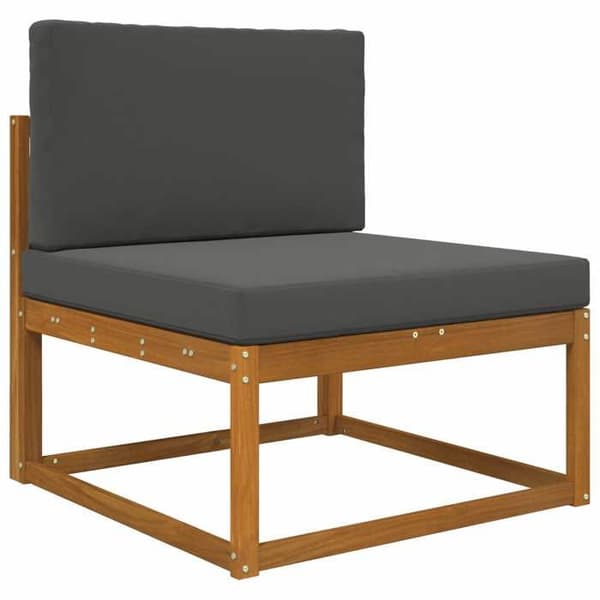 Utomhus kudde - EXKLUSIV HEM - 80 x 80 cm - Antracit - Hållbar polyester - Dragkedja på överdrag antracit