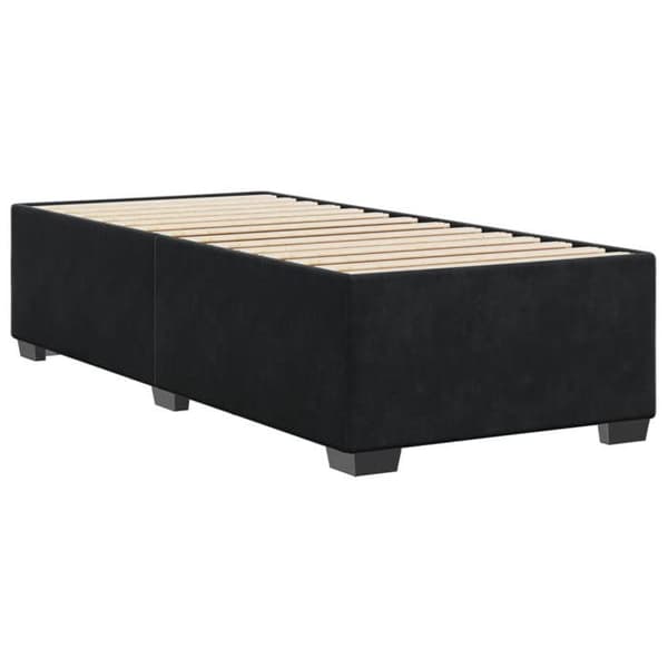 Maison Exclusive - Sengestel uden madras sort 90x190 cm fløjl Svart