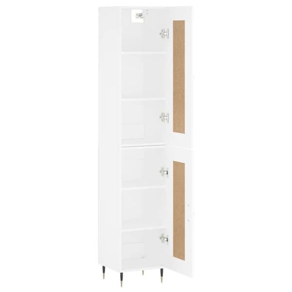 Maison Exclusive - Buffé hög Vit 34,5x34x180 cm Ingenjörsträ