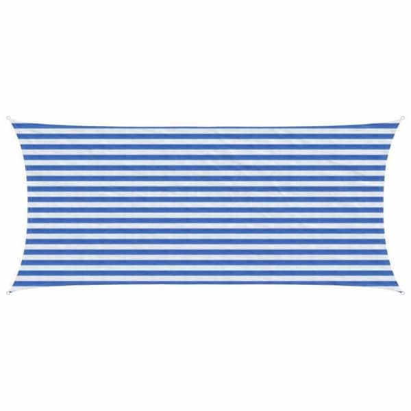 Maison Exclusive - Skuggsegling 2 x 4,5 m HDPE Rektangulär Blå och Vit