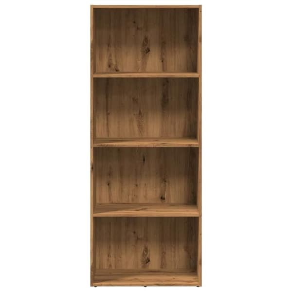 Maison Exclusive - Bibliotek i egetræ, håndlavet 60x30x152 cm, ingeniørtræ