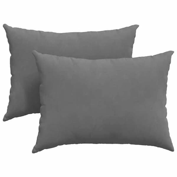 Sofa puder - EKSKLUSIV HUS - Sæt 2 70 x 50 cm - Mørkegrå - Lynlås betræk - Polyester fyld Mörkgrå