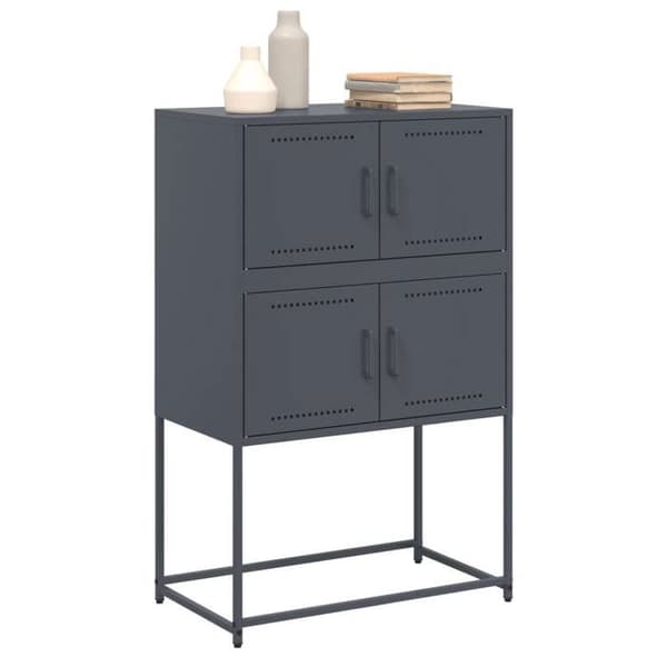 Maison Exclusive - Buffé antracit 68,5x38,5x107 cm stål
