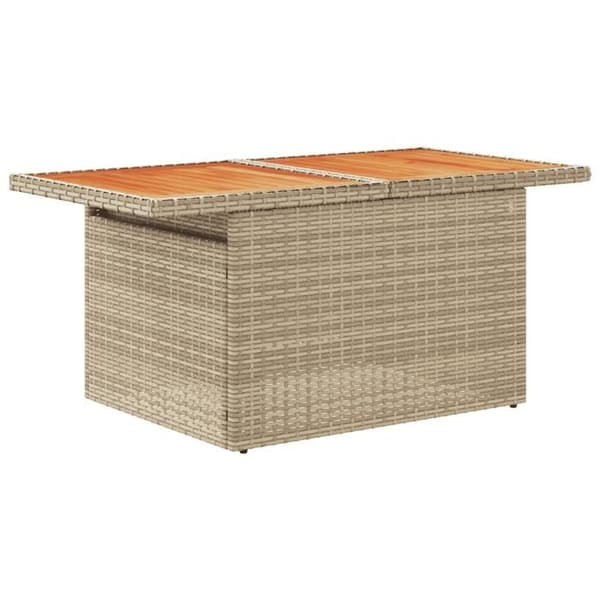 Maison Exclusive - Puutarhakalusteet tyynyillä 6 kpl beige punottu muovi beige