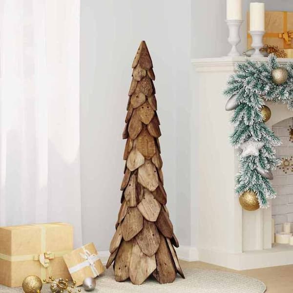 Juletræ - EKSKLUSIVT HUS - Moderne - Massivt teaktræ - 111 cm - Teaktræs støtte brun