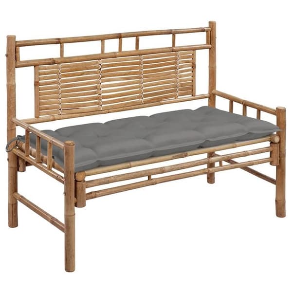 Maison Exclusive - Puutarhapenkki tyynyllä 120 cm Bambua Ej specificerat