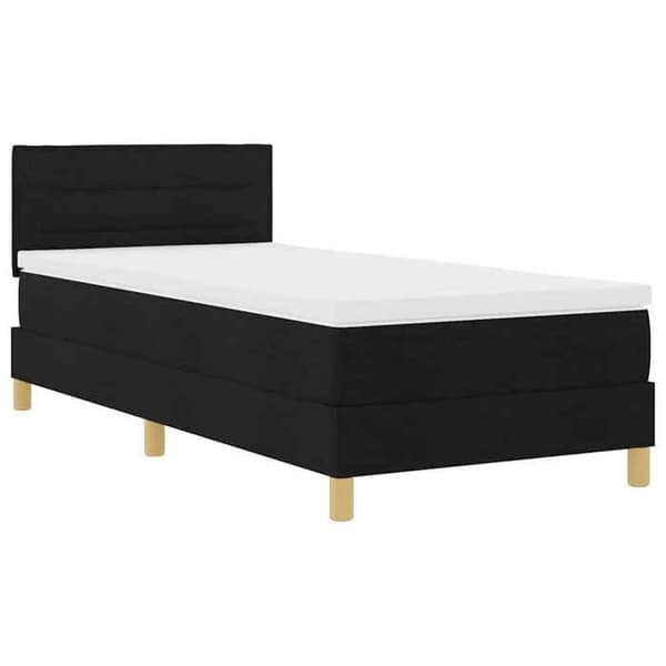 Maison Exclusive - LED-fjederseng med sorte LED-striber 100 x 200 cm stof