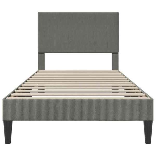 Maison Exclusive - Sängram Ljusgrå 100 x 200 cm Tyg i ribbad sammet