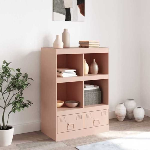 Maison Exclusive - Høj buffet i rosa 67x39x95 cm stål