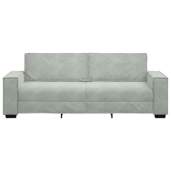 Maison Exclusive - Vaaleanharmaa 3-paikkainen sohva 220x78x84 cm Sametti