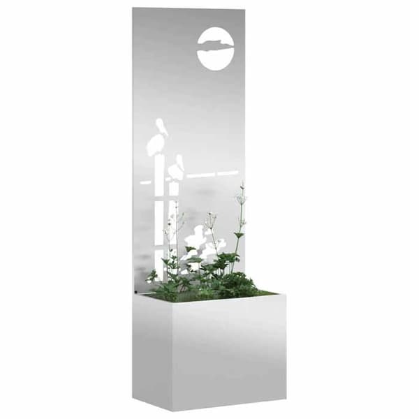 Maison Exclusive - Silverfärgad trädgårdsskyddsskärm 50 x 32 x 150 cm