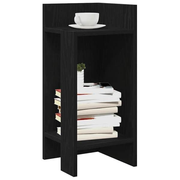 Maison Exclusive - 2 stk. sideborde med hylde sort 25,5x27x60 cm