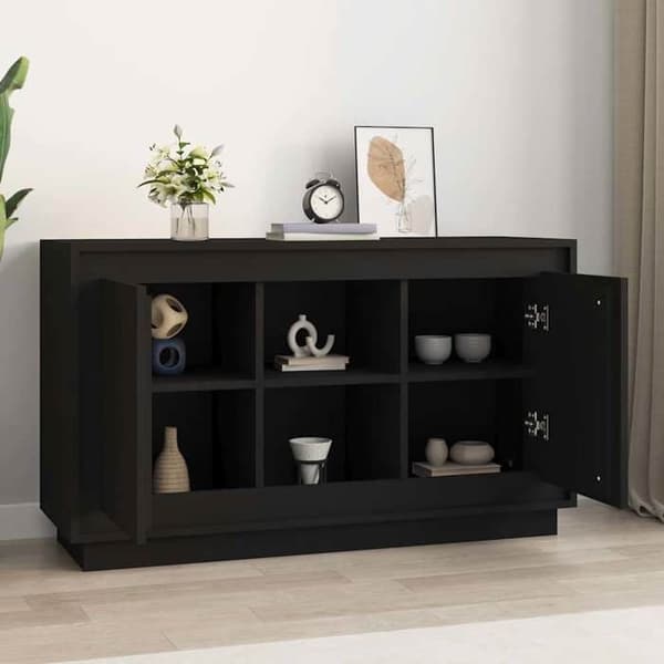 Maison Exclusive - Buffé Svart 102x35x60 cm ingenjörsträ