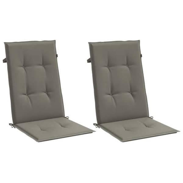 Maison Exclusive - Kuddar för stolar med hög rygg, 2-pack, mörkgrå blandning