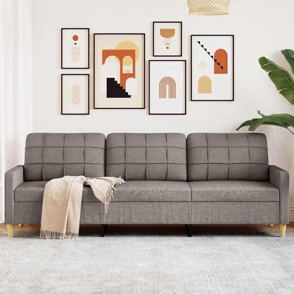 Maison Exclusive - 3-personers sofa Taupe 210 cm Stof