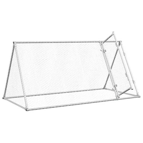 Maison Exclusive - Silverfärgad hönsgård 200x105x91 cm galvaniserat stål Silver