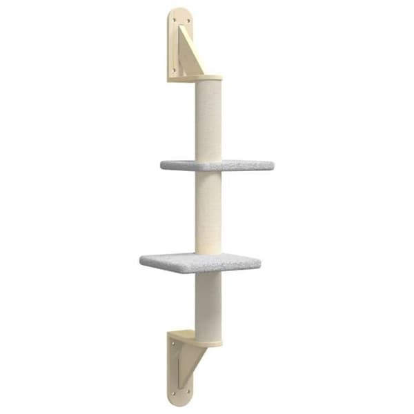 Maison Exclusive - Väggmonterad kattträd med klösmatta ljusgrå 108 cm ljusgrått