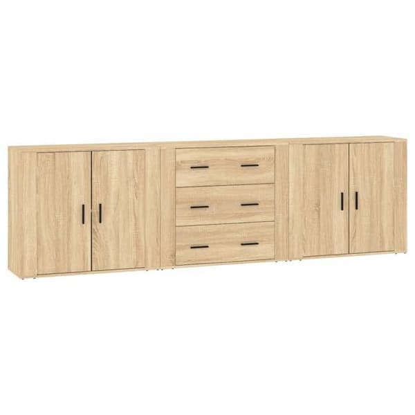 Maison Exclusive - 3 stk. Buffet Sonoma Eg Ingeniørtræ